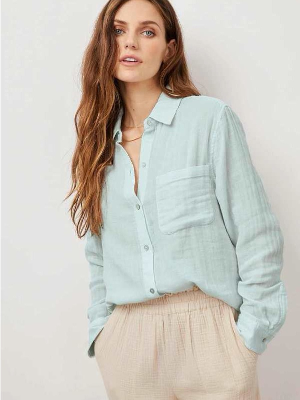 Rails Men's Button-Up Shirt in Pale Mint